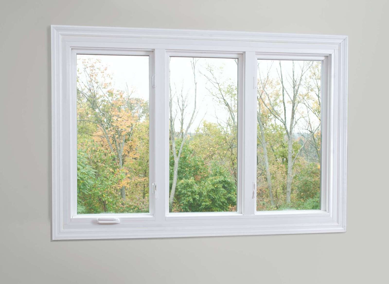 A photo of a casement window in a Trenton home